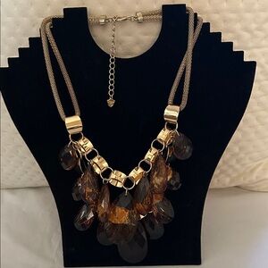 Chic Gold and Brown Necklace